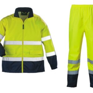 Warnschutz-Regenbekleidungsset HI-WAY gelb/blau