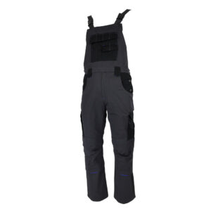 8NORTBH_RADNE_FARMER_HLACE_SIVO_PLAVE Work Bib & Brace NORTH TECH grau-blau