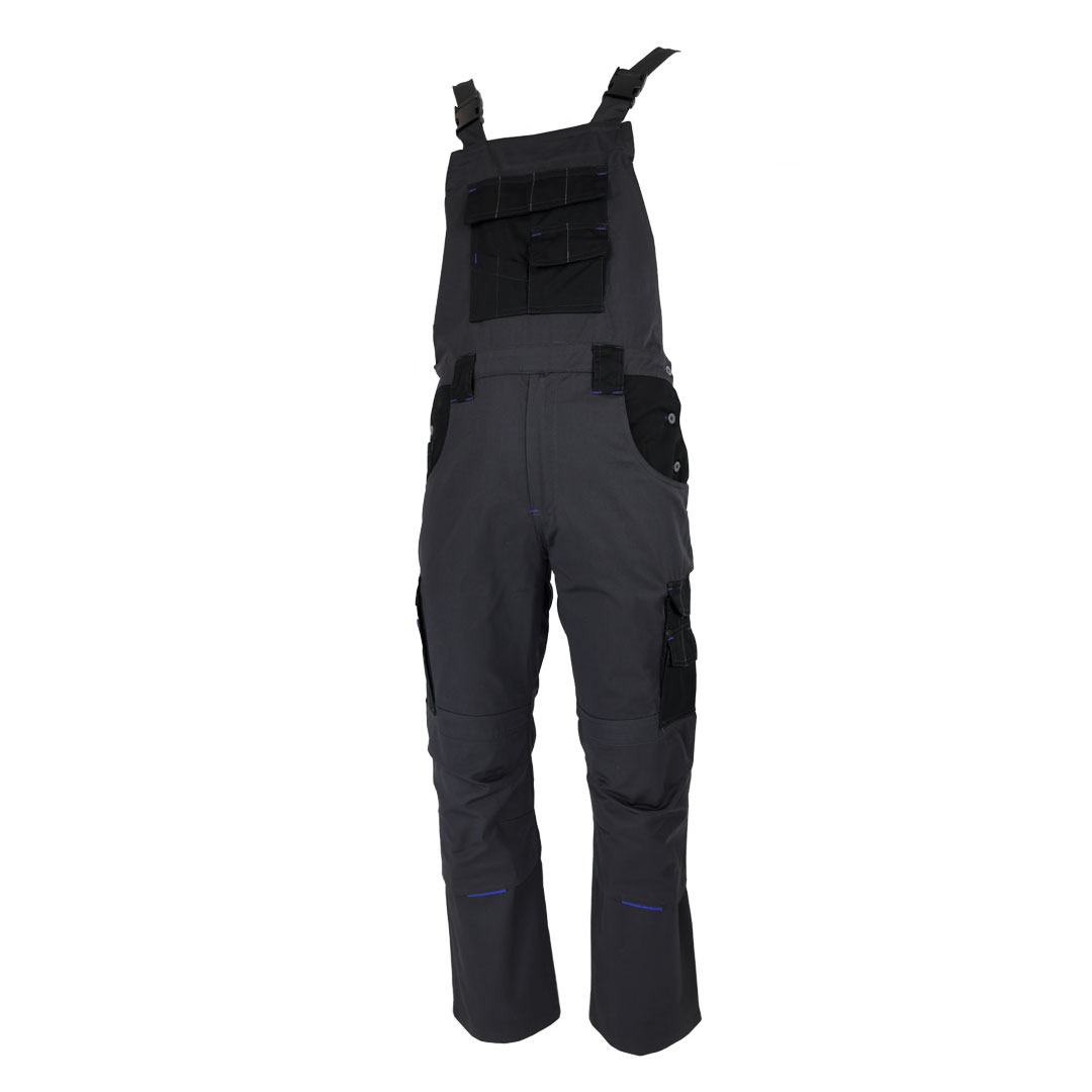 Work Bib & Brace NORTH TECH grau-blau