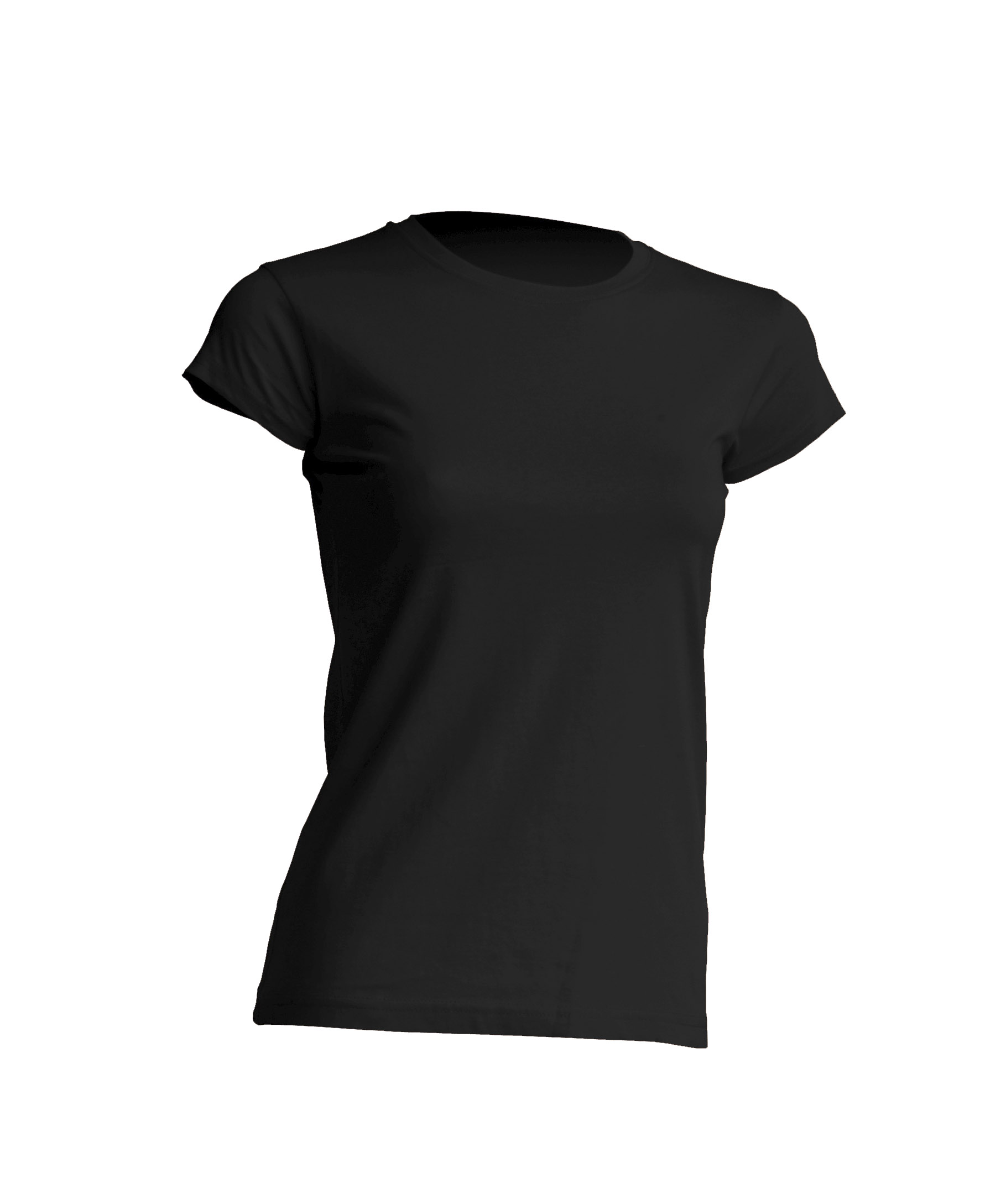 Frau T-shirt kurzarm, schwarz, 150gr,