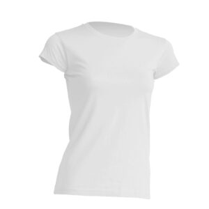 Frau T-shirt kurzarm, weiss, 150gr