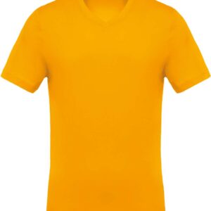ka370-yellow-a1 Herren-T-Shirt mit kurzen Ärmeln und V-Ausschnitt, gelb
