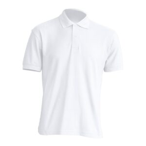 Herren-Polo-T-Shirt mit kurzen Ärmeln, weiss